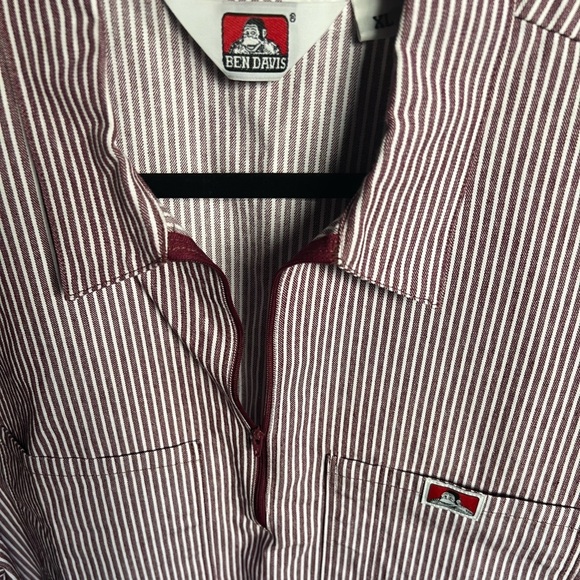 Ben Davis Black and White Striped Shirt - Picture 2 of 4